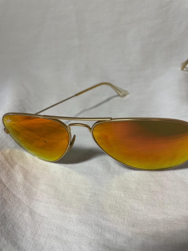 Ray Ban Polarized Mirrored Aviator Sunglasses RB3025 bild 4