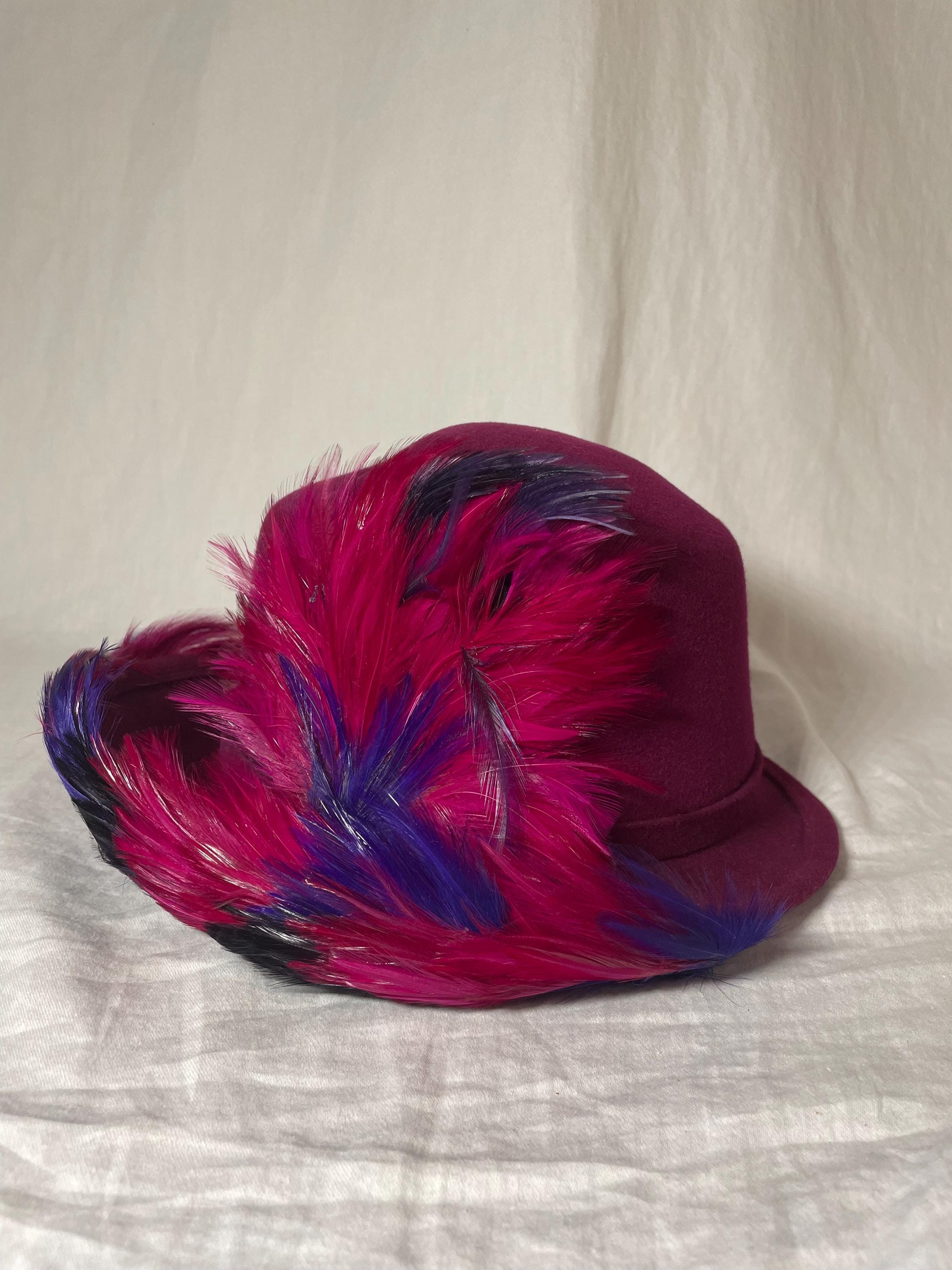 Vintage 1960s Oscar De La Renta Millinery Wool & Feather Hat  display picture 3