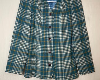 Vintage 1970s Young Pendleton Plaid Wool Jacket