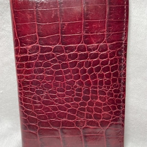 Vintage Escada Embossed Leather Card Holder Made in Italy