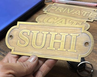 Personalized Brass Plaque - for Recognition Plaques, Name Plates, and Awards - Perfect for Office, Home, or Garden Decor