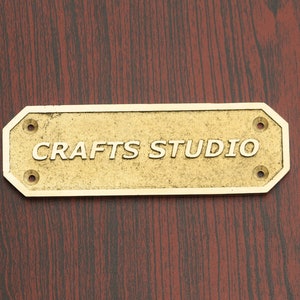 Custom Brass Plaque - Personalised Recognition Plaques Name Plates and Awards - Perfect for Office Home or Garden Decor