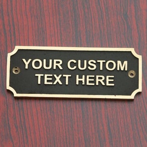 Personalized Brass Plaque - Ideal for Recognition Plaques, Name Plates, and Awards - Perfect for Office, Home, or Garden Decor