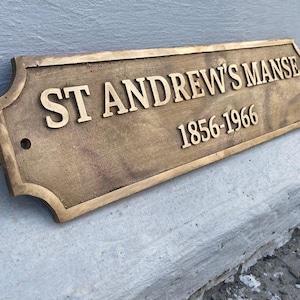 Personalized Antique Brass Plaque - Ideal for Recognition Plaques, Name Plates, and Awards - Perfect for Office, Home, or Garden Decor