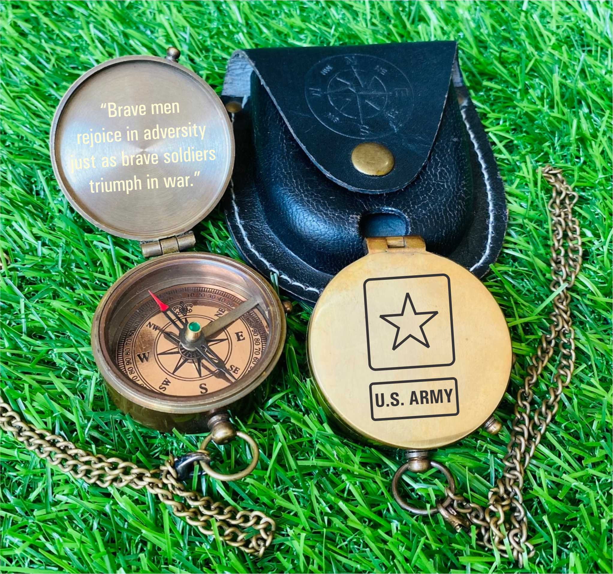 Personalized Working Compass With Custom Engraving, Engraved Compass