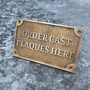 Custom Antique Brass Plaque - Ideal for Recognition Plaques, Name Plates, and Awards - Perfect for Office, Home, or Garden Decor