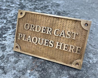 Placa de latón antiguo personalizada: ideal para placas de reconocimiento, placas de identificación y premios. Perfecta para la decoración de la oficina, el hogar o el jardín.