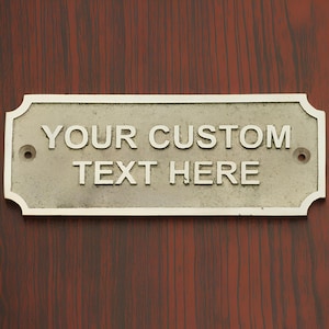 Personalized Brass Plaque - Ideal for Recognition Plaques, Name Plates, and Awards - Perfect for Office, Home, or Garden Decor