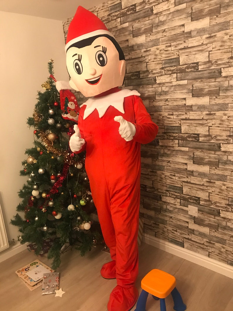 Elf Shelf Mascot Lookalike Mascot Costume Holiday Christmas Etsy