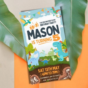 Masons&#39;s 5th birthday party dinosaur theme