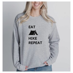 Hiking Sweatshirt Happy Camper Sweatshirt Travel Sweater Hike More Sweater Camp Life Sweatshirt Happy Camper Sweater Campfire Sweatshirt