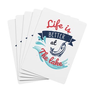 Life is Better at the Lake-speelkaarten: perfect voor game-avonden, pokerfeesten, visavonturen en kaartspelcadeaus