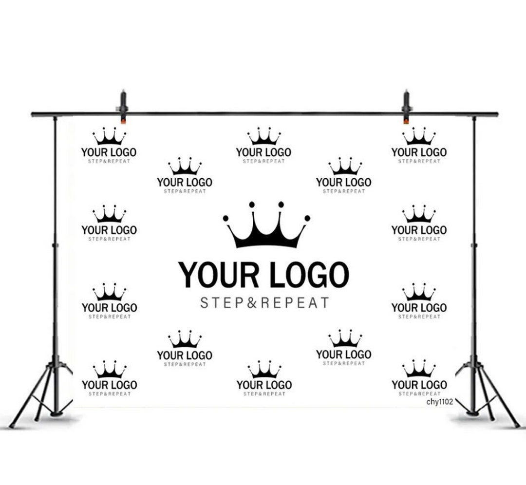Custom step and repeat logo backdrop personalized any size etsy