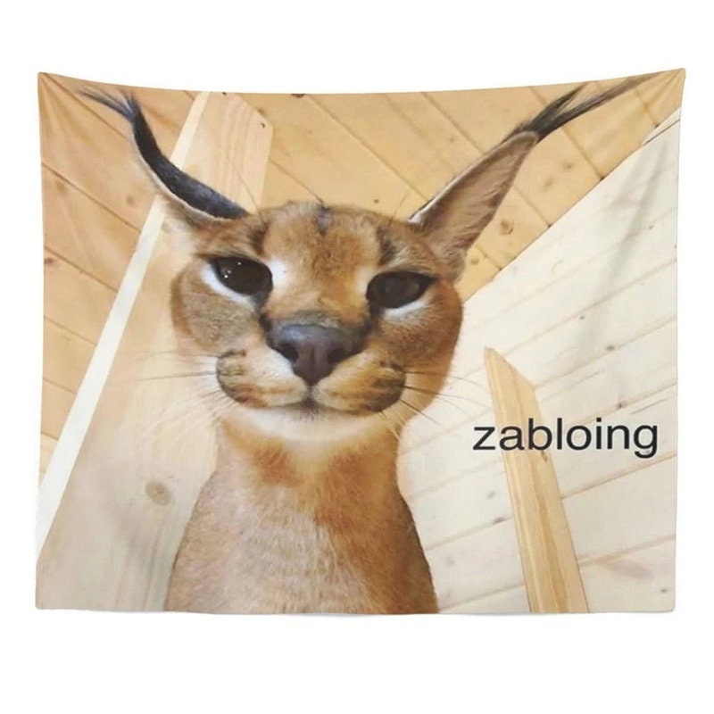 Big Floppa Caracal Big Cat Meme Funny Modern Subversive 