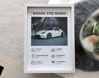 Affiche personnalisée + cadre pour voiture de sport ou moto - décoration murale - 21x30cm (A4) ou 30x40cm
