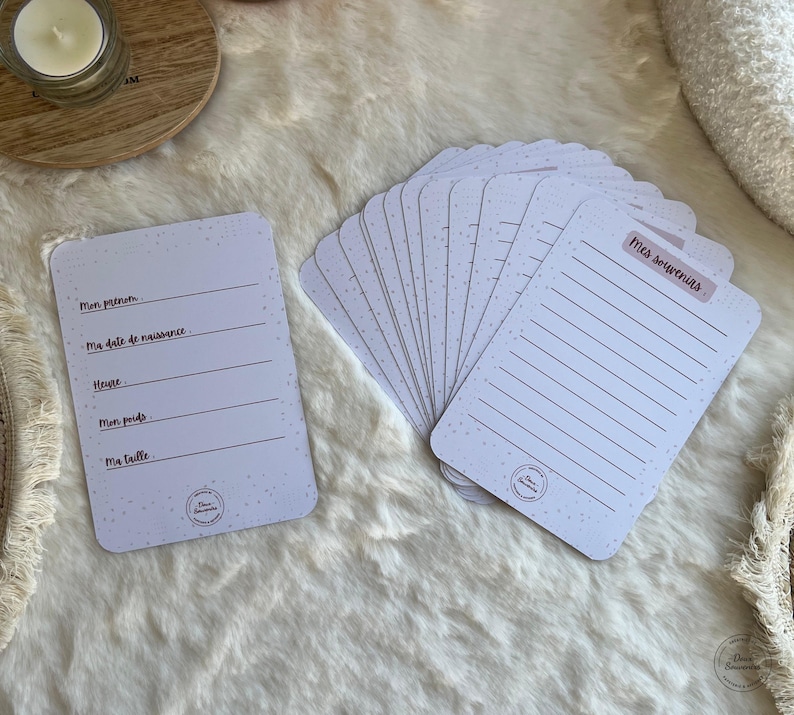 cartes étape bébé naissance fleurs fille
