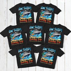 Aw Ship Family Cruise 2025 Shirt: Custom Matching Vacation Tee