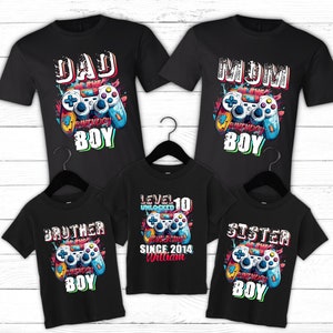 Gamer Birthday Shirt,Matching Family Birthday Shirts,Gaming Birthday Shirts,Video Game Birthday Theme,Custom Gamer Shirt,Gaming Birthday Boy