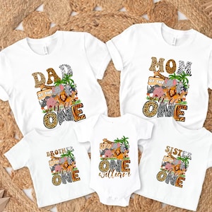 Family Safari Birthday Shirts: Jungle Wild One Matching Tees