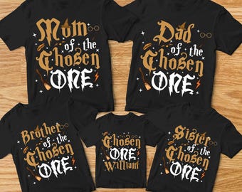 Matching Family The Chosen One, First Birthday Shirts, Mama of the Chosen One, Dada Wizard Birthday, Party Shirts, Surfer Birthday Tees.