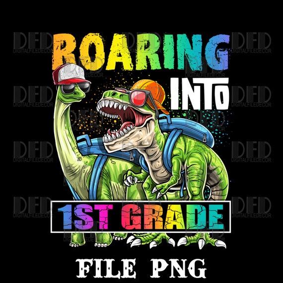 Roaring 1st Grade Dinosaur Back To School Backpack Shirt Boy Roaring 1st Grade Dinosaur Back To School Backpack Shirt Boy