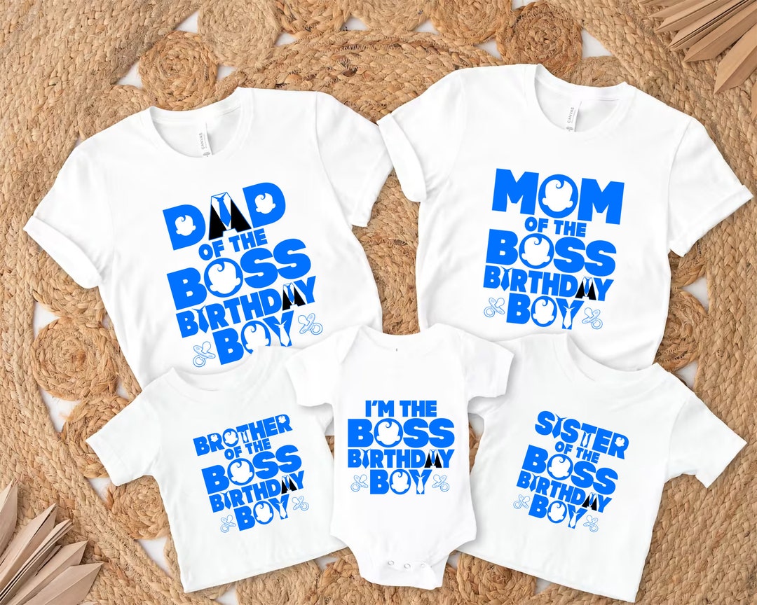 Boss Baby Boy Birthday Family Matching, Family Birthday Shirt