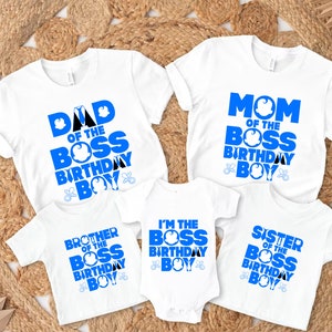 Boss Baby Boy Birthday Family matching Shirts, Family Birthday Shirt, Custom Personalized Matching Shirts, Baby Birthday Shirt