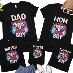 Gamer Birthday Shirt,Matching Family Birthday Shirts,Gaming Birthday Shirts,Video Game Birthday Theme,Custom Gamer Shirt,Gaming Birthday Boy