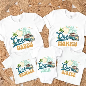 The Big One Surfing 1st Birthday Party Shirt Retro Boy Surf Van Beach Birthday Party Shirt Boy Birthday 1st Birthday Boy First Birthday