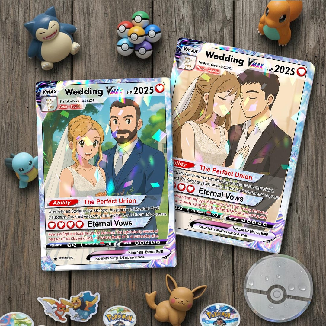 wedding pokemon card This might be a sign for a prosperous marriage! Shoutout to reddit for this amazing post! #pokemon #pokemoncards #charizard, (If someone knows this person's @ let us know so we can tag them) Personalized Pokemon Anniversary Card, Custom
