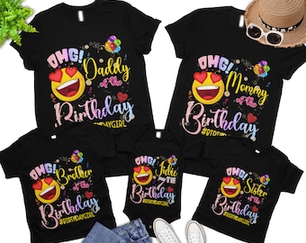 Emoji Birthday Family Shirt, Emoji Birthday Shirt, Emoji Girl's Birthday Shirt, Emoji Birthday Party, Family Matching , Emoji Birthday Theme
