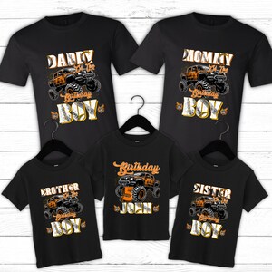 Personalized Monster Truck Birthday Shirt: Family Matching Party
