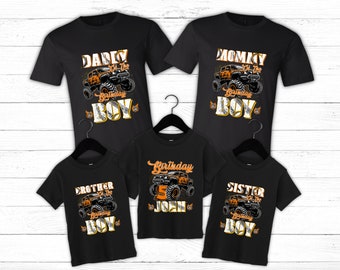 Monster Truck Birthday Family Shirt, Custom Birthday Boy Shirt, Monster Truck Birthday Shirts, Birthday Boy Shirt, Birthday Party Shirt