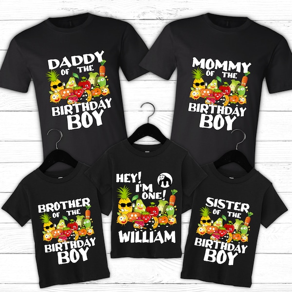 Fruit Birthday Shirt, Hey Bear Sensory Birthday Shirt, Dancing Fruit Shirt, Hey Bear Shirt, Fruit Family Birthday Boy Girl Shirt