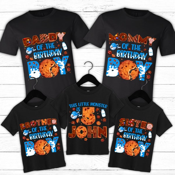 Cookies and Milk Birthday - Monster Cookie Birthday Shirt - Matching Family Shirts - Matching Family Birthday Shirts - Parent Birthday Shirt