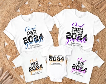 Personalized Proud Graduate 2026 Family Matching Shirt, Custom Photo Graduation Family Shirts, Custom Graduation Family Matching 2026 Shirt