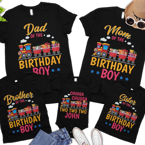 Train Theme Birthday Shirts|Train Birthday Party|Matching Family Birthday Shirts|Mom of the Birthday Boy|Dad of the Birthday Boy