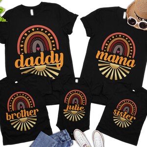 Boho Rainbow Family Shirts: Gender Neutral Birthday, Baby Shower