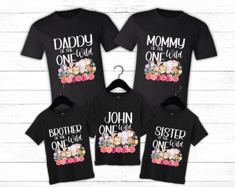 Wild One Family Matching T-Shirt, Safari Birthday Kids Shirt, Wild One Family Birthday Tee, Boy Wild One Shirt, Wild One Safari Matching Tee