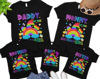 Let's Pop-it shirt, Pop it Birthday shirt, Pop it shirt, Rainbow Birthday shirt, I'm turning shirt, Unicorn Birthday shirt, Girl Birthday