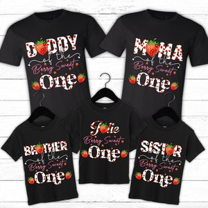 Berry First Birthday Family Matching Shirts, Family Birthday Shirt, Strawberry Mama Shirt, Berry 1st Birthday Outfit, Berry Sweet One Shirt