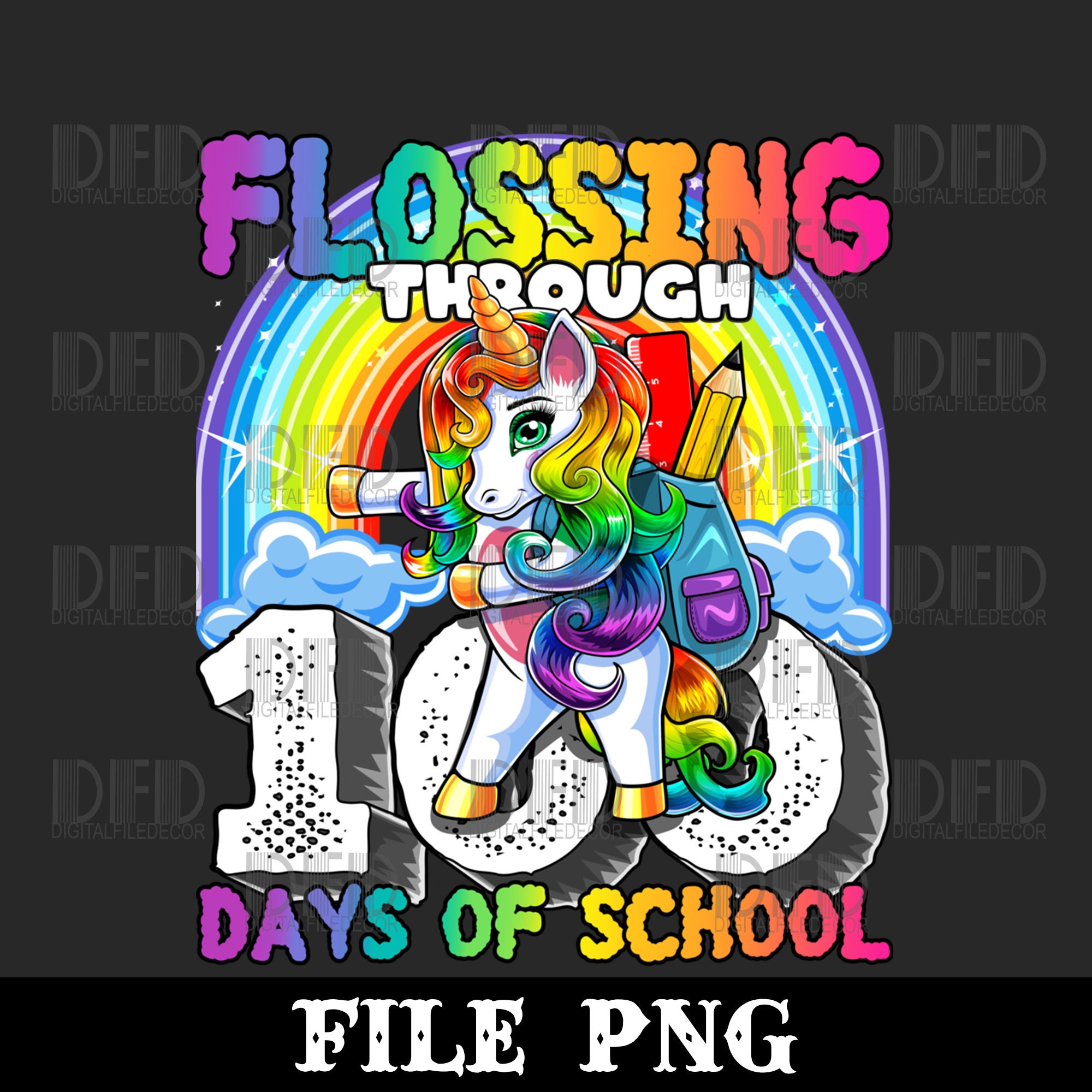 Flossing Through 100 Days Of School Flossing Unicorn Shirt Flossing Through 100 Days Of School Flossing Unicorn Shirt