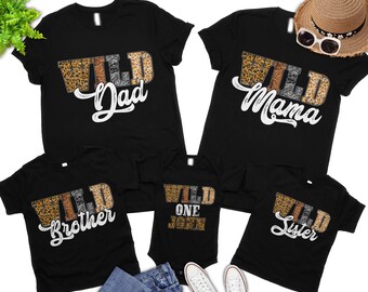 Born Two Be Wild Birthday Party Animal TShirt Two Wild Birthday Safari Animals Birthday Party Animal Birthday Shirt Matching Family Birthday