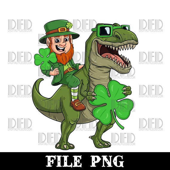 Leprechaun Riding A T-Rex Dinosaur Funny St Patricks Day T-Shirt Leprechaun Riding A T-Rex Dinosaur Funny St Patricks Day T-Shirt