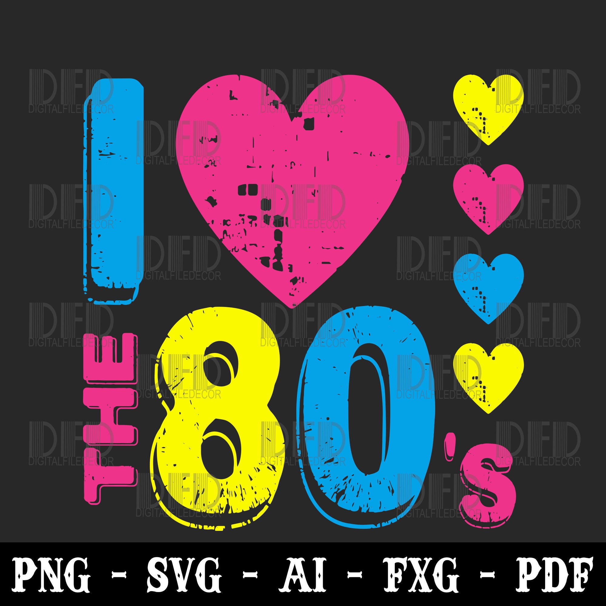 I Love the 80's Svg Png 80s Svg Png for Women Costume Svg Png Instant ...
