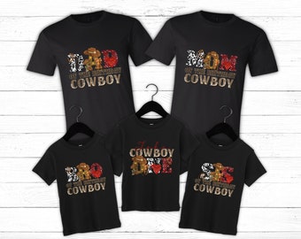My First Rodeo Birthday Family Matching Shirt, Cowboy Cowgirl Bday Outfit Mama Daddy Tee, 1st Rodeo Western Farm Theme Birthday Party Tshirt