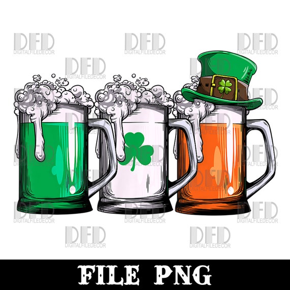 Irish Beer Ireland Flag St Patricks Day Men Women Leprechaun Png Digital  Download - Etsy