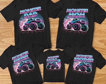 Monster Truck Birthday Shirt, Birthday Boy Monster Truck Shirt, Family Birthday Truck Shirt, Custom Monster Truck Birthday Shirt, Truck Bday