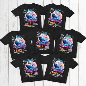 Aw Ship Family Cruise 2025 Shirt: Custom Matching Vacation Tee