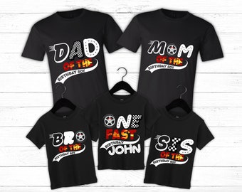 Fast One Pit Crew Birthday Shirt, Car Race Birthday Tee, Birthday Boy Shirt, Family First Birthday Party Shirts, Fast One 1st Birthday Shirt